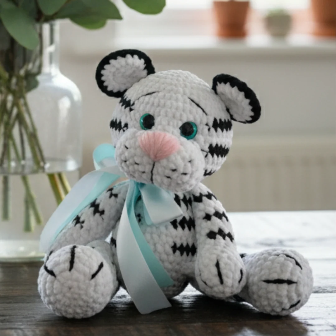 Marun – The Gentle Crochet White Tiger — white tiger amigurumi pattern