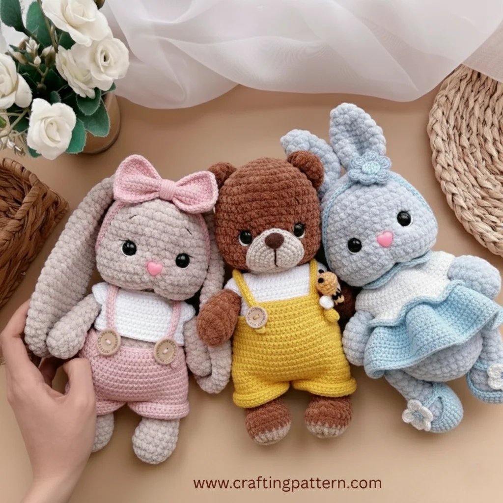 3 in 1 Amigurumi Plush Babies with Clothes — amigurumi pattern