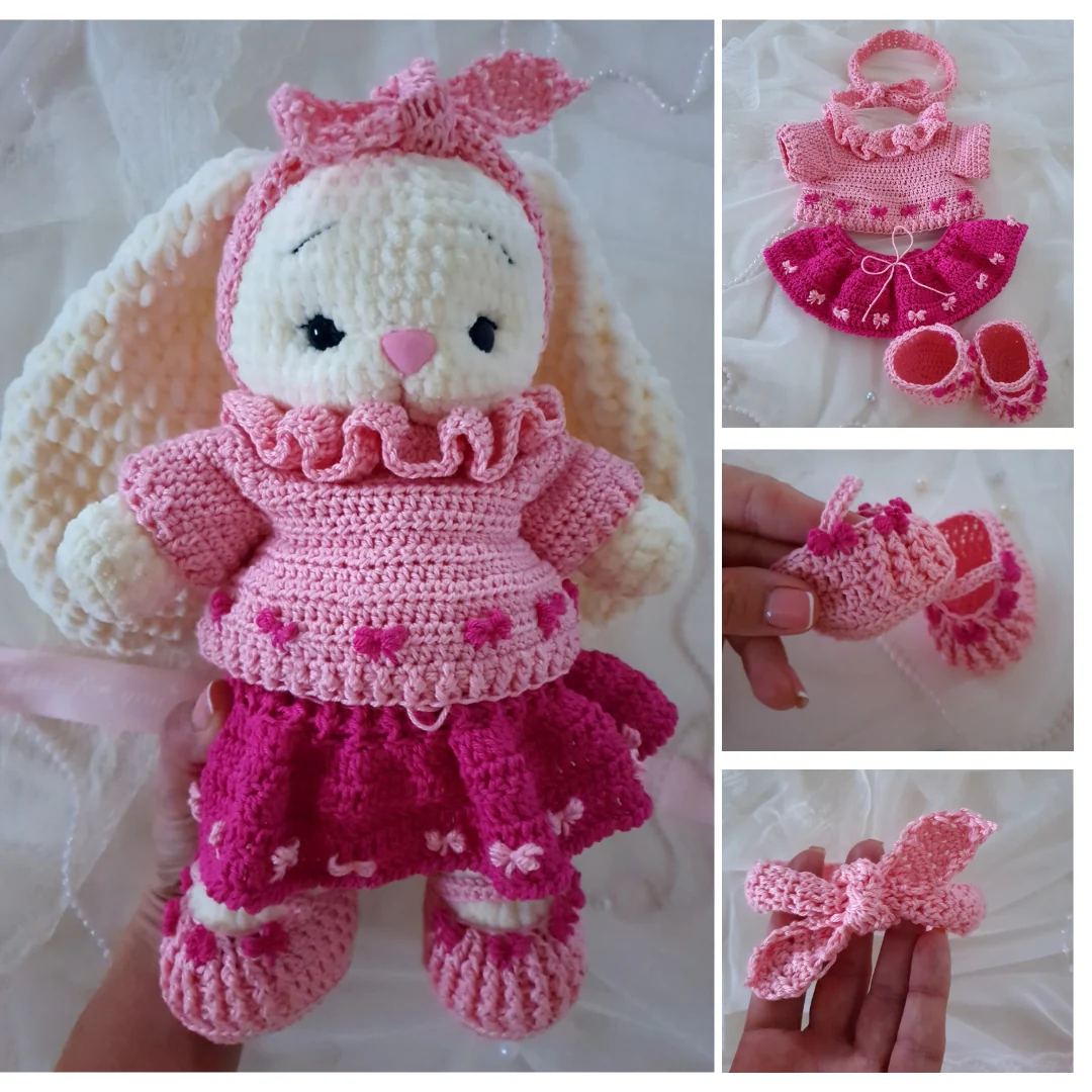 Sweater & Skirt Outfit Crochet Pattern — amigurumi outfit pattern