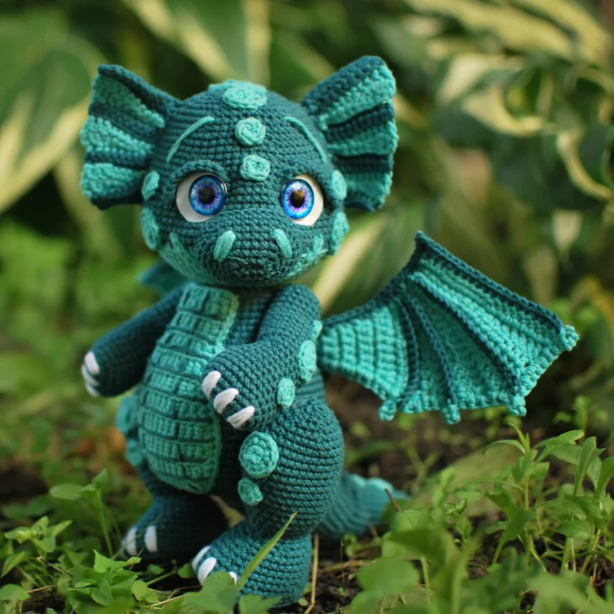 Emerald the Green Dragon — amigurumi dragon pattern