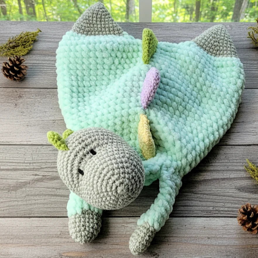 Dexter the Comforter Dinosaur — crochet dinosaur pattern